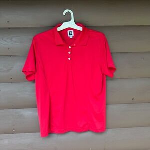 FootJoy Golf Shirt Womens XL Red Short Sleeve ProDry Performance Polo Top